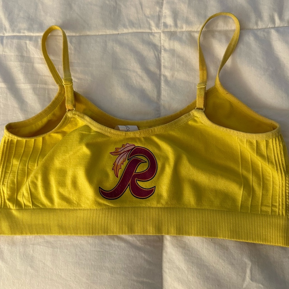 Custom made Redskins “R” Yellow Bralette! ✨